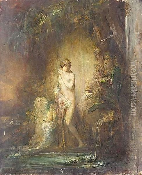 Susanna And The Elders Oil Painting - Pierre Amede Marcel-Beronneau