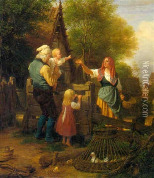 Der Abschied Oil Painting - Franz Meyerheim