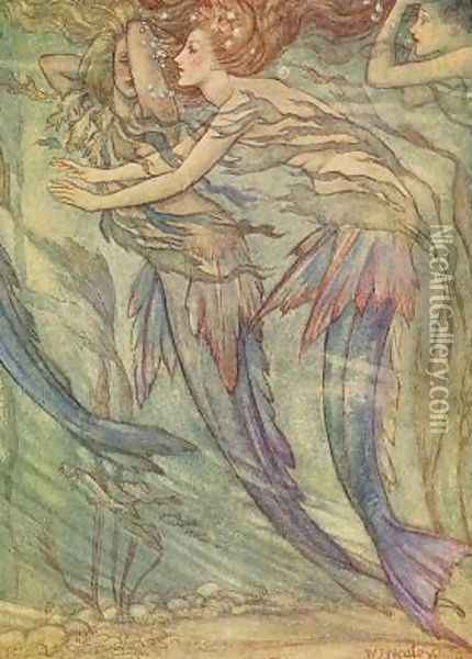 The Nereids Oil Painting - William James Neatby
