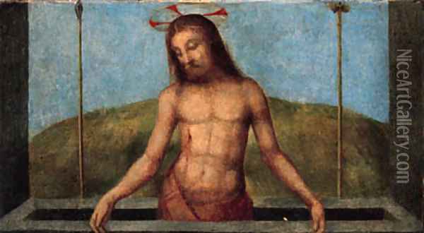 The risen Christ Oil Painting - Francesco Granacci