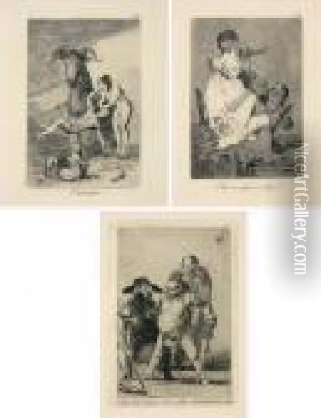 Twelve Plates From Los Caprichos Oil Painting - Francisco De Goya y Lucientes