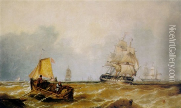 The Mouth Of The Thames Oil Painting - John Callow