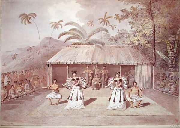 Dance on Tahiti, 1777 Oil Painting - John Webber
