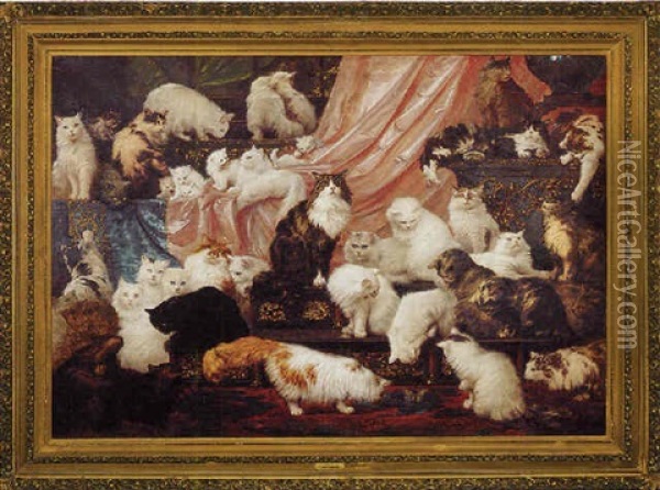 My Wife's Lovers Oil Painting - Carl Kahler
