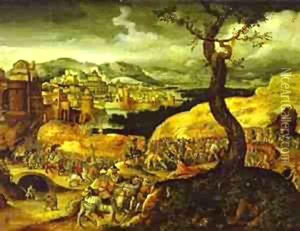 Procession To Golgotha Oil Painting - Herri met de Bles
