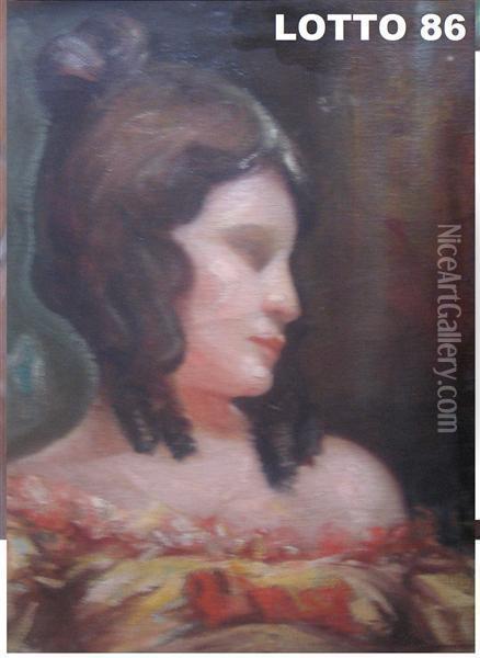 Busto Di Ragazza Oil Painting - Andrea Gastaldi