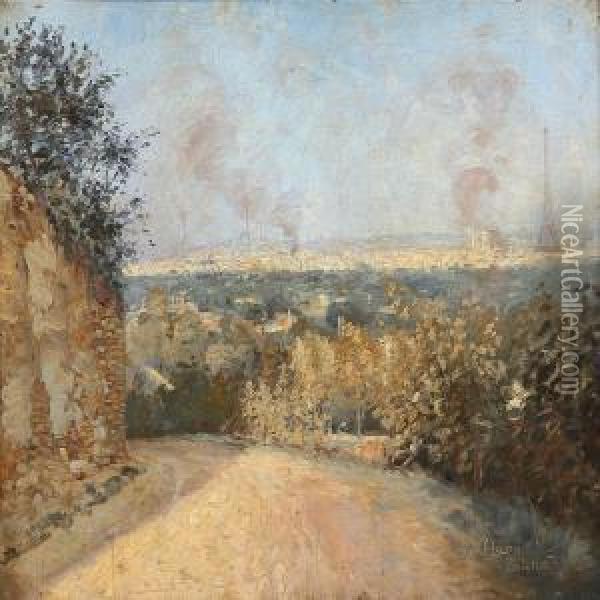 View From Paris Oil Painting - Hans Gyde Petersen