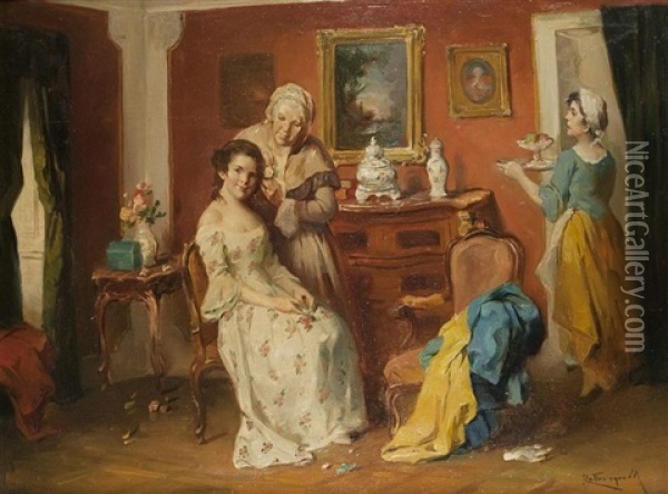 Im Ankleidezimmer Oil Painting - Mozart Rottmann