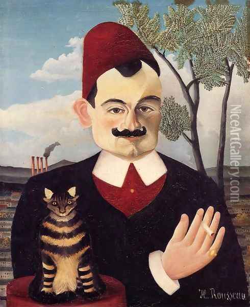 Portrait of Mr X (Pierre Loti) 1905-1906 Oil Painting - Henri Julien Rousseau