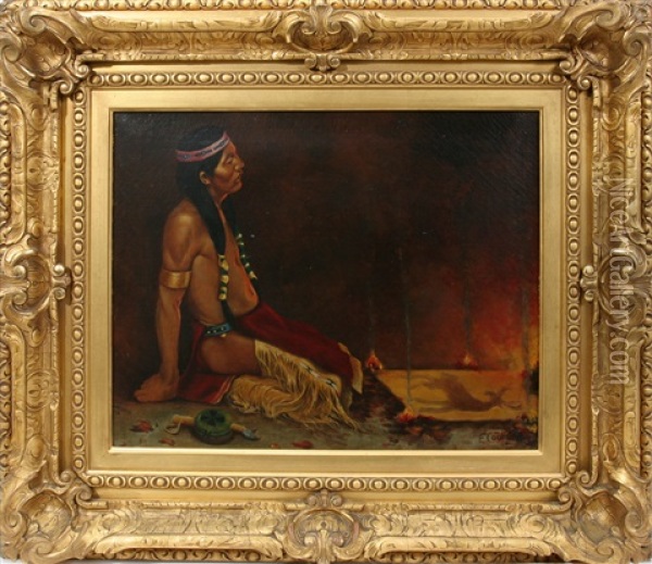 Good Luck Fires Oil Painting - Edward William Cooke