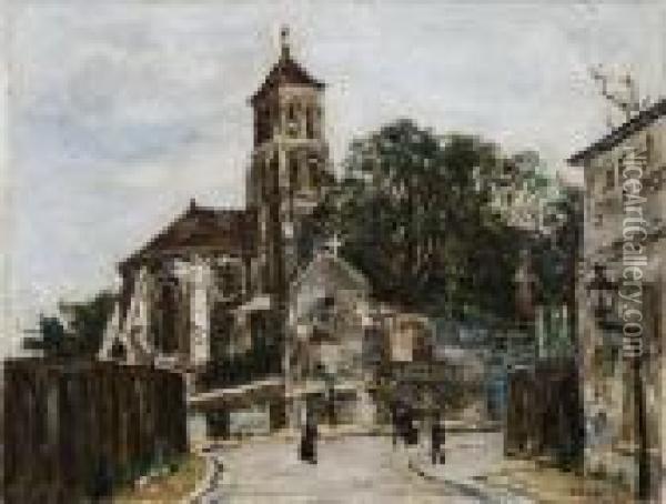 La Place Du Village Oil Painting - Marcel Leprin