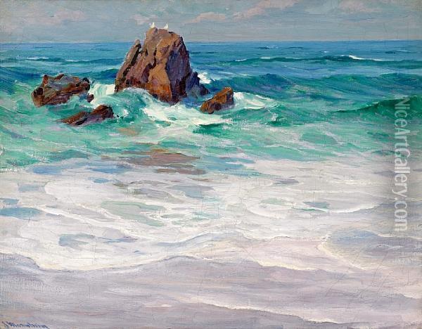 Sunny Seas Oil Painting - Jean Mannheim
