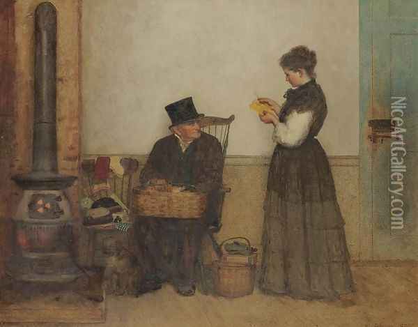 Peddler (Nantucket) Oil Painting - Eastman Johnson
