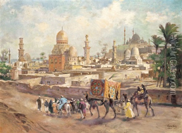 Fouri Menet Kairoban Oil Painting - Karoly Cserna