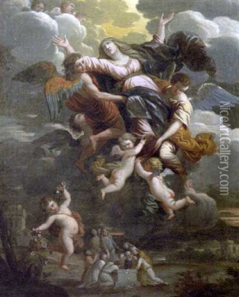 L'assomption De La Vierge Oil Painting - Theodorus Cornelisz van der Schuer