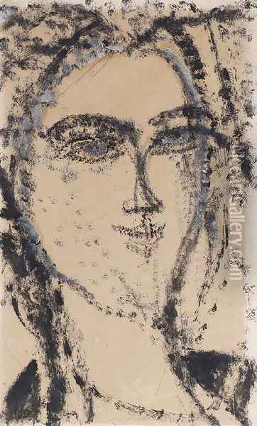 Tete de femme Oil Painting - Amedeo Modigliani
