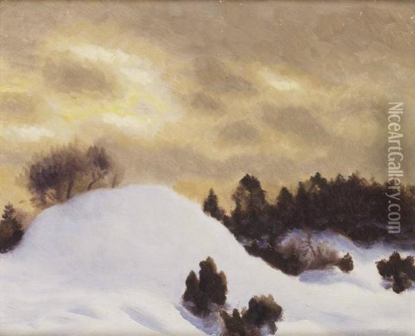 Kulle I Vintertid Oil Painting - Bruno Andreas Liljefors