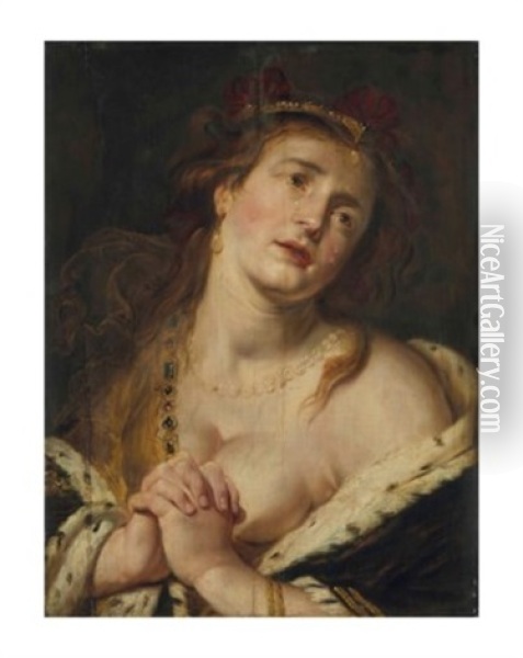 Madeleine Penitente Oil Painting - Pieter van Mol