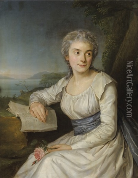 Portrait De Madame La Comtesse De Lameth Oil Painting - Adelaide Labille-Guiard