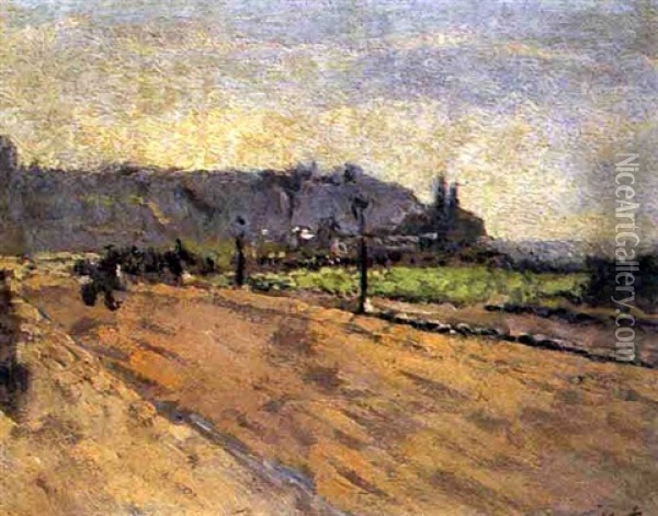 The Road To The Casino, Dieppe Oil Painting - Walter Sickert