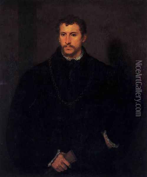 The Young Englishman Oil Painting - Tiziano Vecellio (Titian)