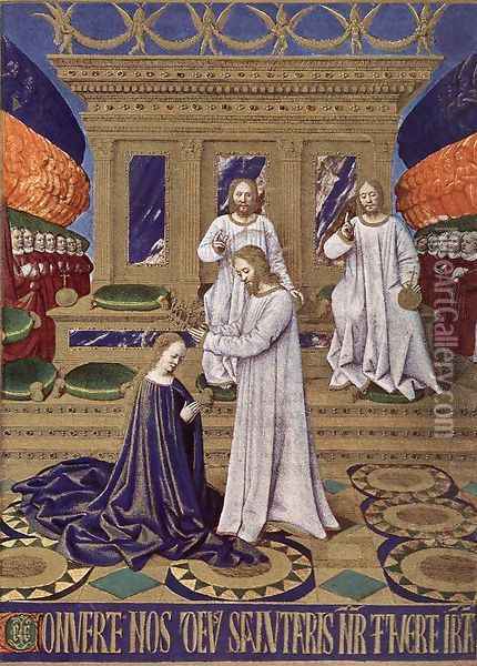 The Coronation of the Virgin 1452-60 Oil Painting - Jean Fouquet