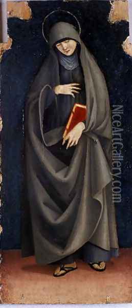 St. Clare, c.1515-20 Oil Painting - Luca Signorelli