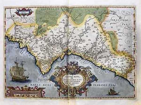 Map of the Kingdom of Valencia, from the Teatro de la Tierra Universel, 1588 Oil Painting - Abraham Ortelius