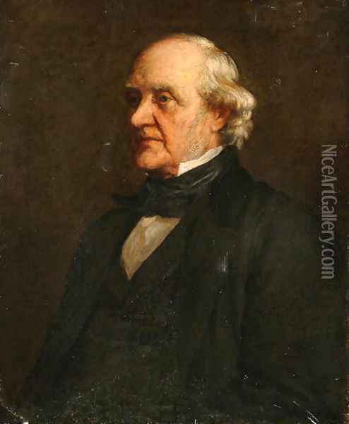 George Peabody (1795-1869) c.1860 Oil Painting - George Frederick Watts