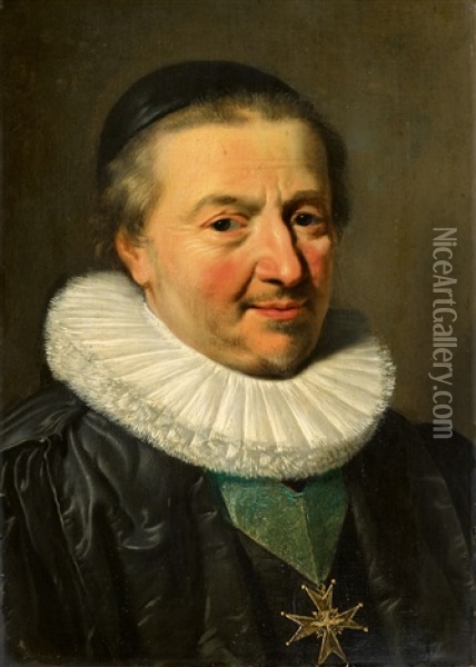 Portrait Of Claude De Bullion Oil Painting - Philippe de Champaigne