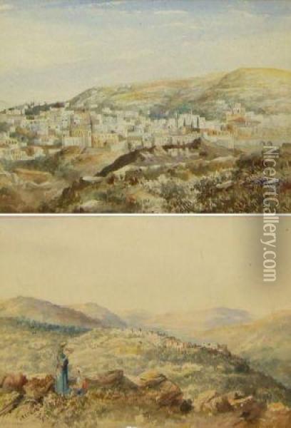 Middle Eastern Views Oil Painting - Ezekiel, Lt. General Barton