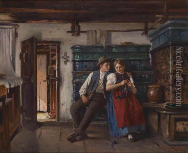 The Admirer Oil Painting - Carl Kricheldorf