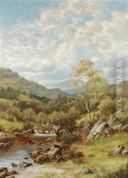 On The Upper Conway Oil Painting - William Henry Mander