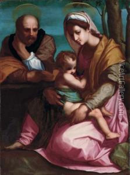 The Barberini Holy Family Oil Painting - Andrea Del Sarto