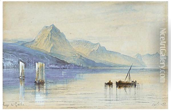 Lake Garda, Italy Oil Painting - Edward Lear