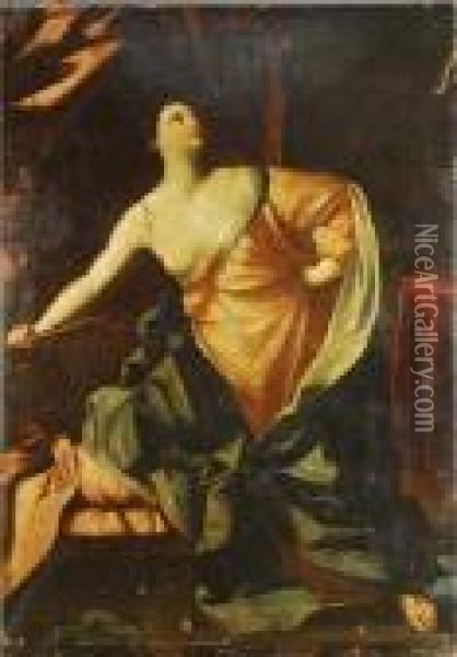Muerte De Lucrecia Oil Painting - Guido Reni