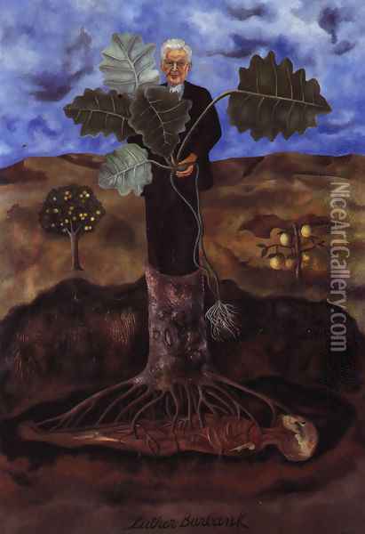 Portrait Of Luther Burbank 1931 Oil Painting - Frida Kahlo