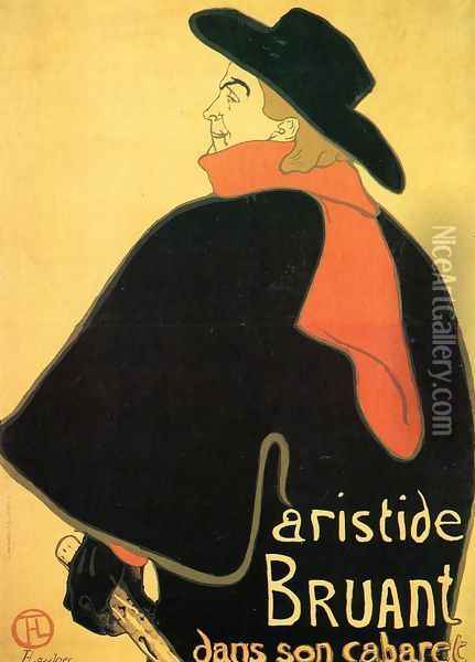 Aristede Bruand At His Cabaret Oil Painting - Henri De Toulouse-Lautrec