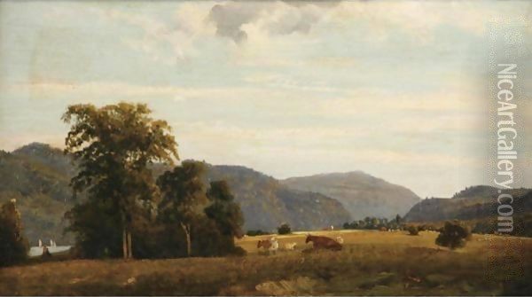 The Meadow Oil Painting - Frederick Rondel Sr.