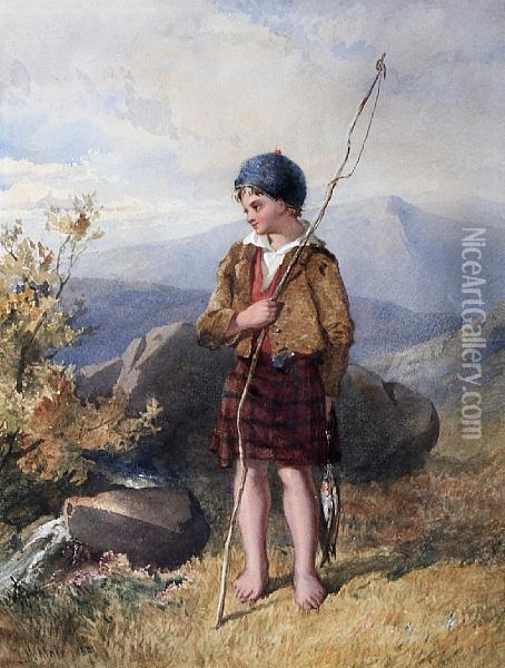The Young Angler Oil Painting - John Henry Mole