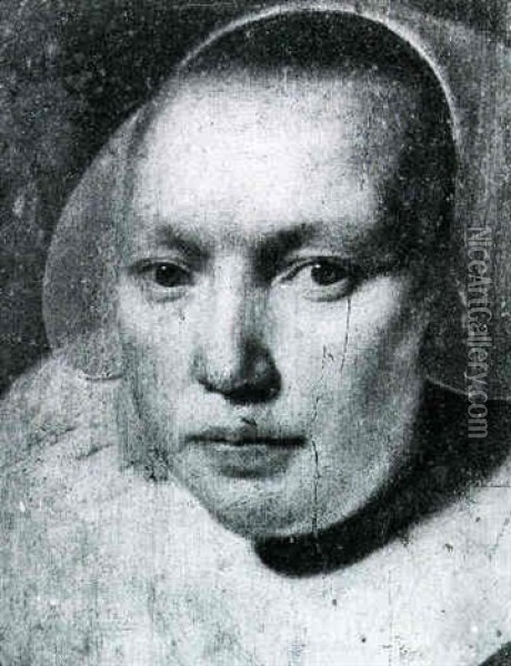 Portrait D'une Dame A La Collerette Oil Painting - Bartholomeus Van Der Helst