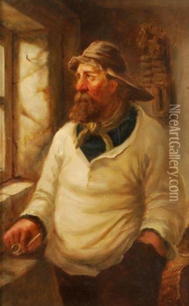 An Old Salt Oil Painting - William Langley