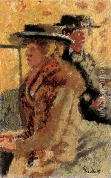 Mother And Daughter - Lou Lou I Love You Oil Painting - Walter Sickert