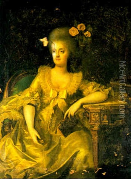 Portrait De Marie-caroline De Naples Oil Painting - Camillo Landini