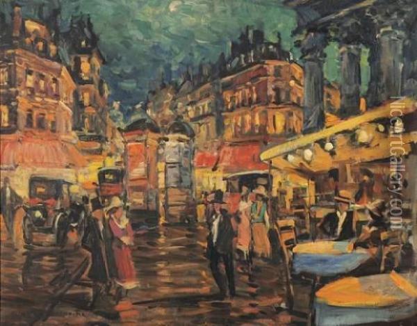 Paris, Place De La Madeleine , La Nuit Oil Painting - Konstantin Alexeievitch Korovin