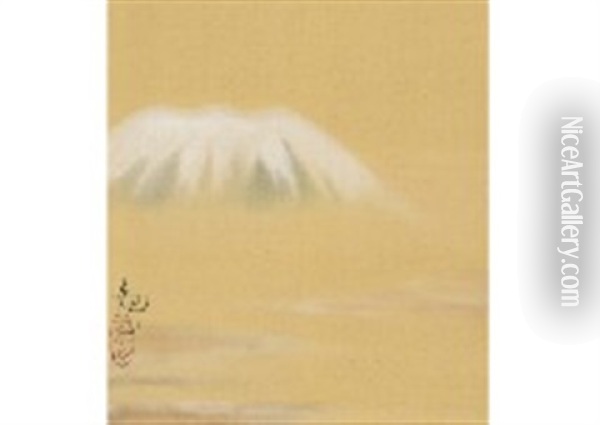 Mt. Fuji Oil Painting -  Shimomura Kanzan (Seizaburo)