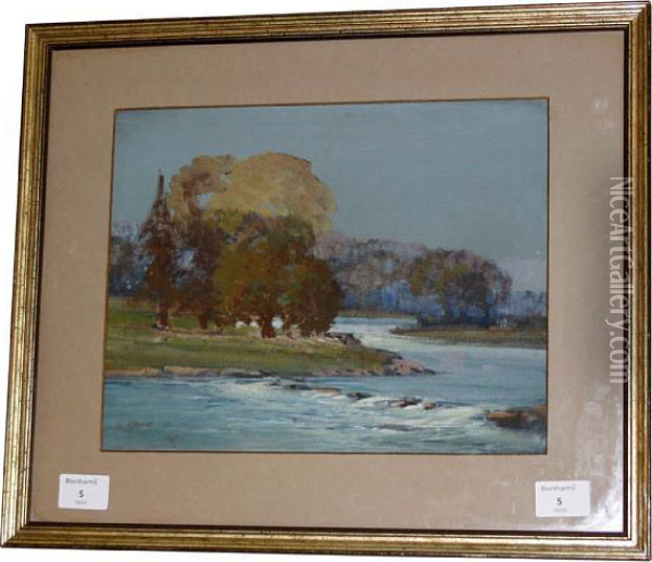 Fading Light On A River Oil Painting - Sunderland Rollinson