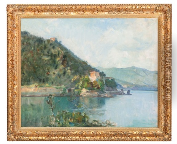 Italian Coastal Scene Oil Painting - Oliver Dennett Grover
