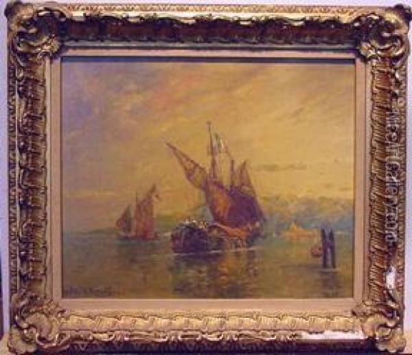 In The Gulf Of Venice Oil Painting - Walter Franklin Lansil