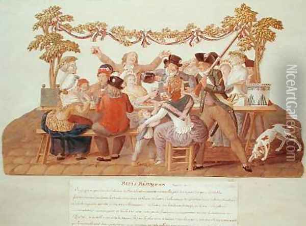 A Republican Meal Messidor Oil Painting - Brothers Lesueur
